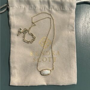 Kendra Scott White Sparkle Stone Necklace